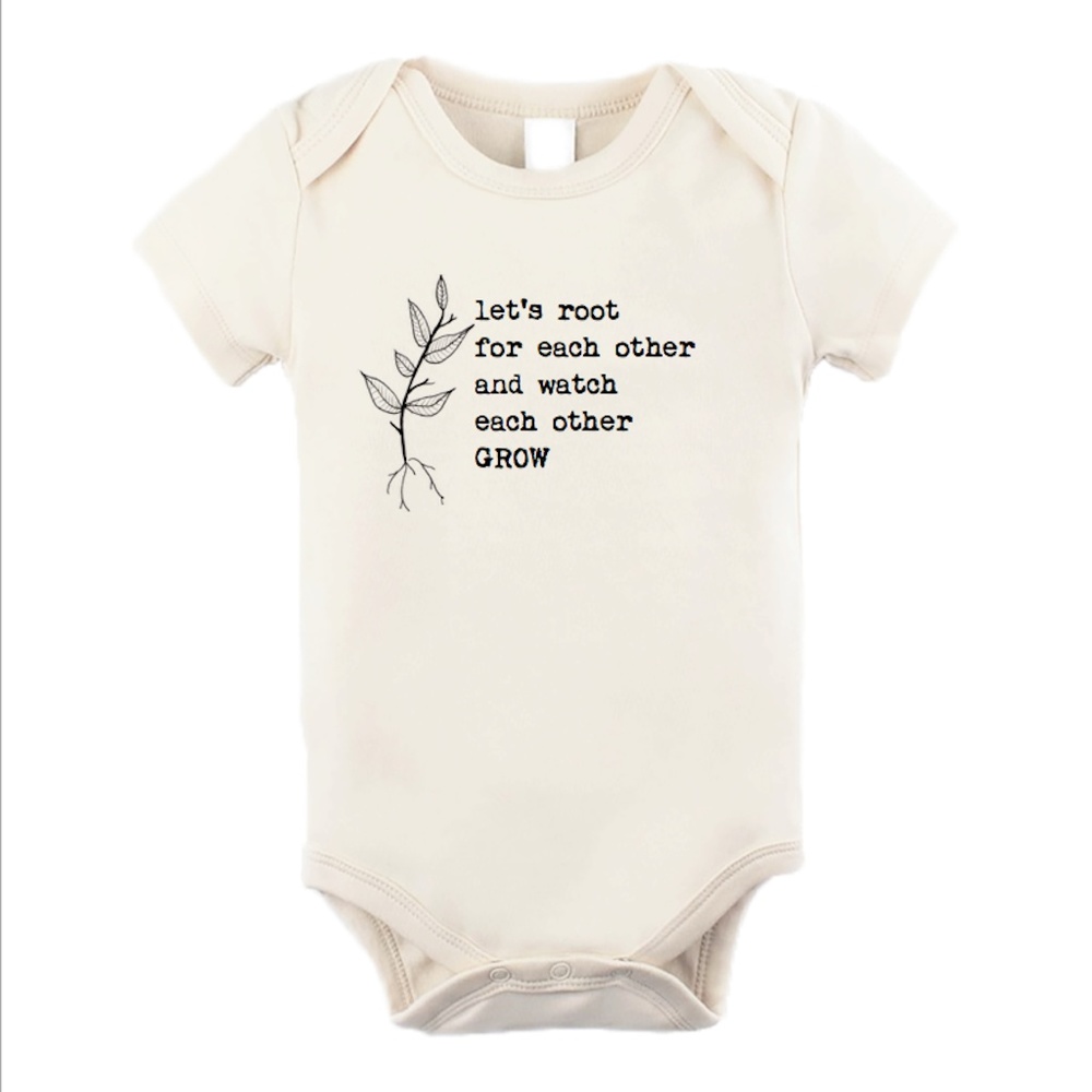 Let's Root For Each Other Organic Bodysuit Onesie